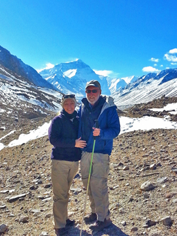 California Native's Lee and Ellen Klein visit the North Base Camp at Mount Everest.