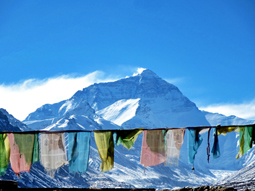 Amazing view of Mt Everest from the North Base Camp