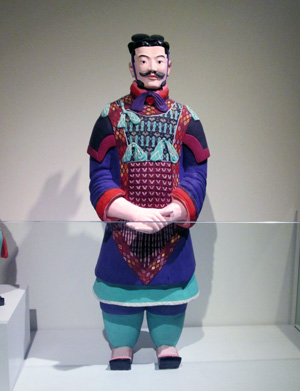 Terracotta Warrior restored to it's original color.