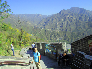 Ellen Klein at the Juyong Pass of the Great Wall