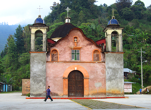 Church in the village of Santa Cruz Tepetotutla, Oaxaca