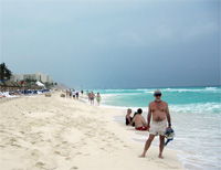 Beach at Cancun, Mexico