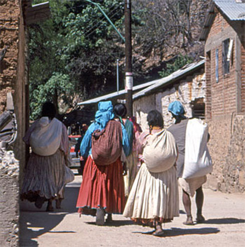 A group of Tarahumara Ladies in Batopilas