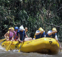 California Natives rafting in Costa Rica