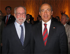 California Native President, Lee Klein, and Mexican President, Felipe Calderon