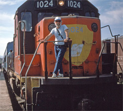 California Native founder, Lee Klein, aboard the Copper Canyon train.