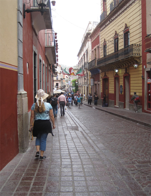 California Native's Ellen Klein strolls along the street in Guanajuato, Mexico.