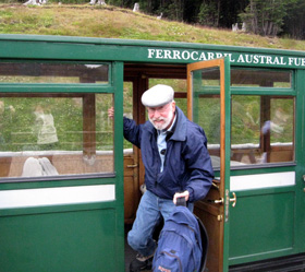 California Native founder, Lee Klein, exits Prisoner's Train.