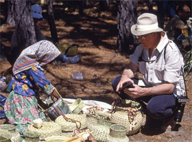 California Native guest purchases crafts in Mexico's Copper Canyon California Native guest purchases crafts in Mexico's Copper Canyon