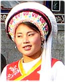 China, Yunan Province, Lady at Stone Forest