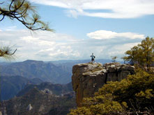 View at Divisadero on the rim of Copper Canyon