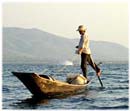 Leg Rower on Myanmar's Inle Lake