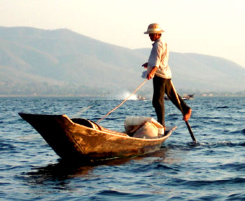 Fisherman on Inle Lake