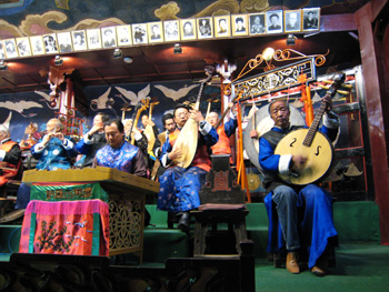 A Naxi Orchestra with their unique instruments